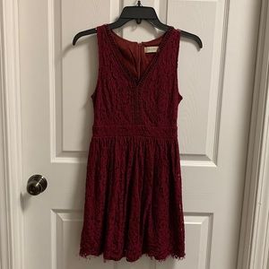 Altar’d State Dark Mauve Burgundy Lace Dress Size Small